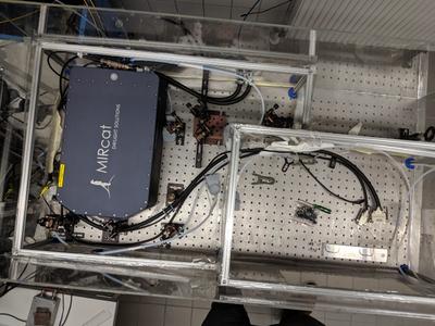 Top view of the setup