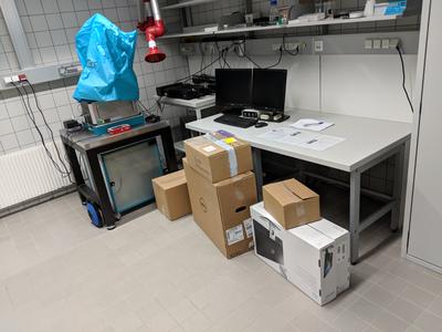 boxes moved to other lab